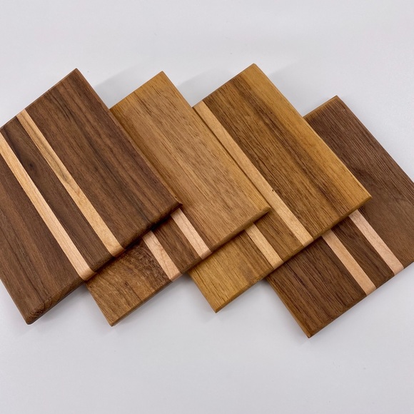 Maple Wooden Handmade Coasters - Picture 6 of 7